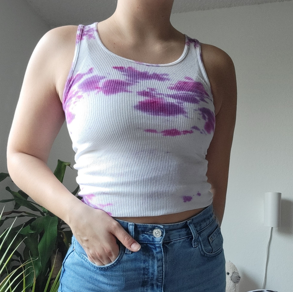 Purple Tie Dye Tank Top